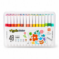 Acrylic Paint Marker Pens Set Waterproof Permanent for Rock Stone Glass Ceramic