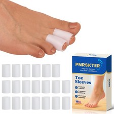 Pnrskter Silicone Toe Protectors - 20pcs for M Size Medium, White