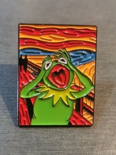 Spilla distintivo MUPPET SHOW KERMIT THE FROG MUNCH KERMIT LA GRENOUILLE Nuova