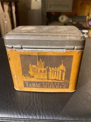 Tabac Chateau Quebec WW1 1915 Canada Tobacco Tin ~SCARCE~ Super Rare Collectible