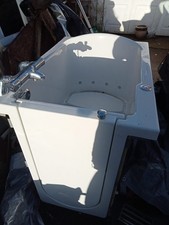 Accessible Walk-In Bath with Built-In Seat and Jacuzzi