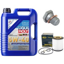 Kit filtri olio motore 5W-40 5 litri + vite scarico olio per BMW Serie 5 520i E60 E61