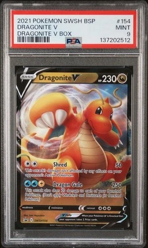 (PSA 9) Pokémon: Dragonite V Box – Dragonite V #SWSH154 [Full Art/Promo]