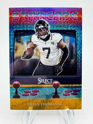 2025 Select Football BRIAN THOMAS JR. Starcade Gold Mojo Prizm /10 SSP #4