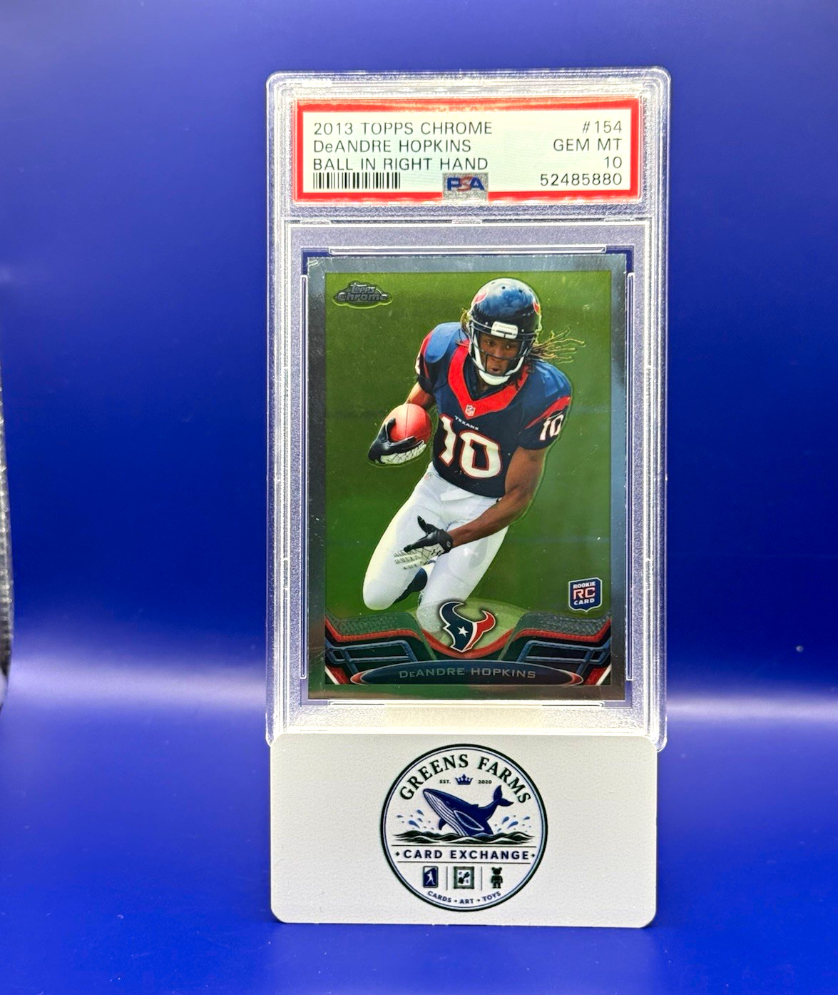 2013 Topps Chrome DeAndre Hopkins #154 Rookie Card RC PSA 10 Texans Ball Right