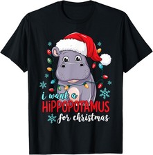 I Want A Hippopotamus For Christmas Cute Christmas Costume T-Shirt