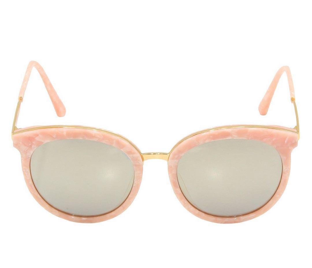 Gentle Monster Sunglasses Shell Pattern Pink Gold… - image 1