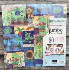 The Memory Collection 12x12 Jumbo Scrapbook Green 80 Page MBI Garden Themed