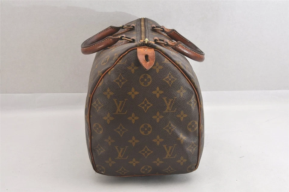 Authentic Louis Vuitton Monogram Speedy 35 Hand Boston Bag Old Model LV 2040N - Image 3 of 4