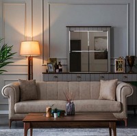Dreisitzer Beige Couch Sofa MöBel Einrichtung Couchen Sofas Wohnzimmer