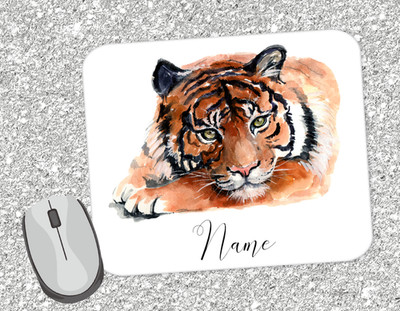 Tiger Geschenk, Name hinzufügen, Mausmatte, Tiger, cooles Geschenk, Geschenkidee, Weihnachtsgeschenk
