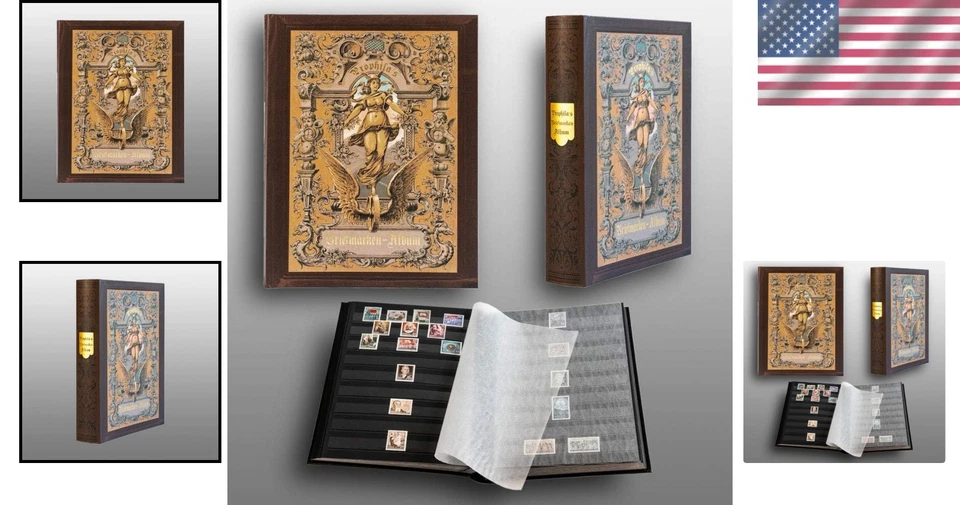 Prophila Heritage Design Stamp Album 60 Pages – Elegant Collector's Stockbook - Image 2 of 4