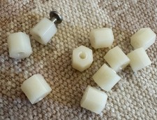 Qty 10 Keystone 1/4  Hex Female-Female Standoff 6-32 Threaded Nylon 1/4" Long