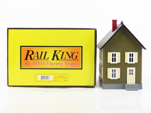 Casa de hileras MTH RailKing escala O 1/48 30-9044 - marrón con persianas crema | Zustand: Used