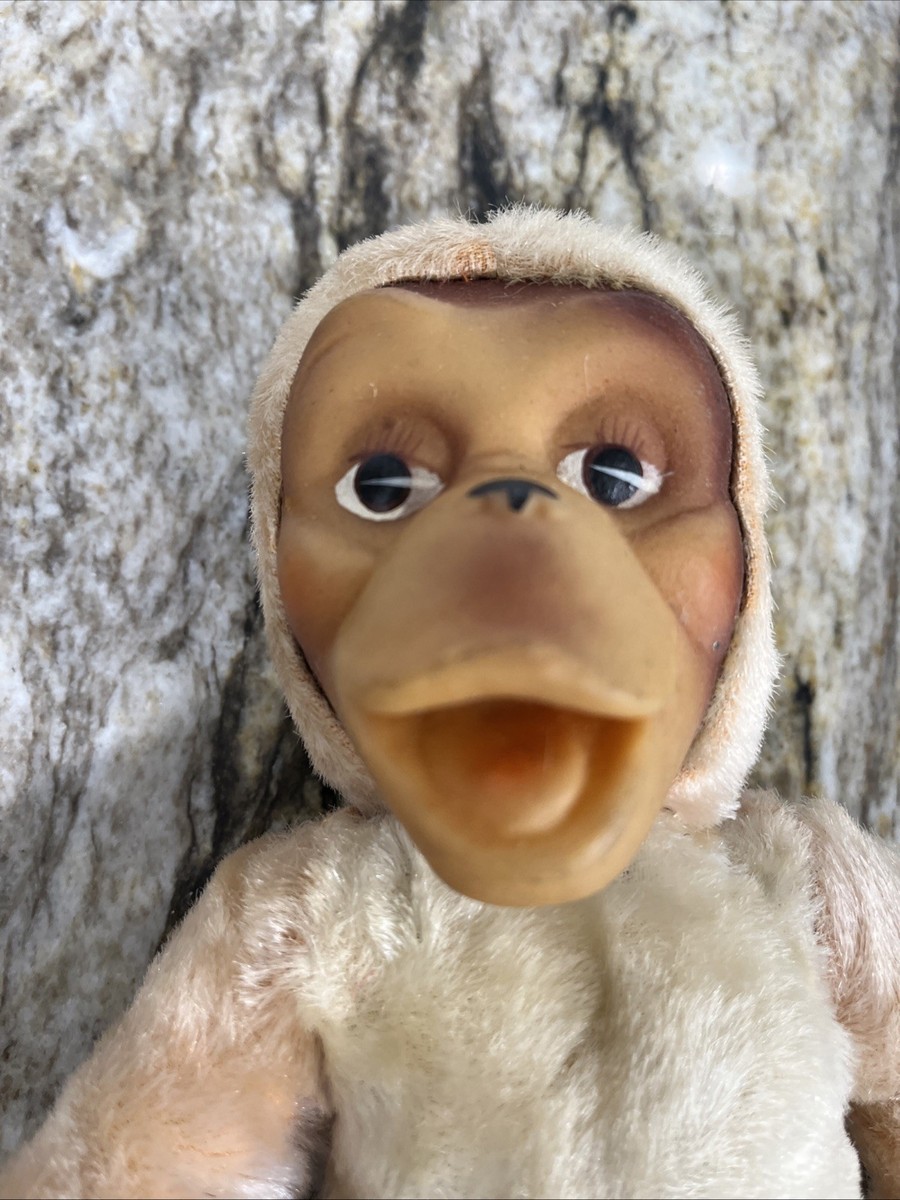 1960s Rubber Face Monkey Plush 12