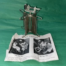 Vintage Kay Yarn Reel Metal Accordion Style Winder w/ Table Clamp & Instructions
