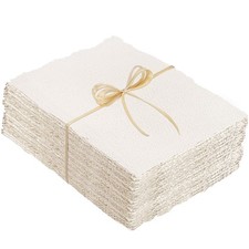 100 Sheets Watercolor Paper 5 x 7inch, 300 GSM Deckled Edge Paper Rough/Textu