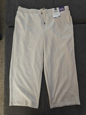 XXL Member's Mark Women's Soft Sandwash Wide Leg Crop Pant Cream