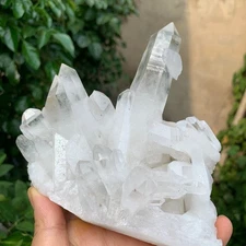 680G  Natural white crystal cluster point mineral specimen Chakras Healing