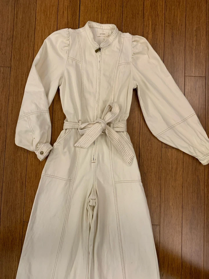 BNWT KIVARI Lourdes Cream Boilersuit /Jump Suit Size 6 / XS RRP $349 - image 2 of 4