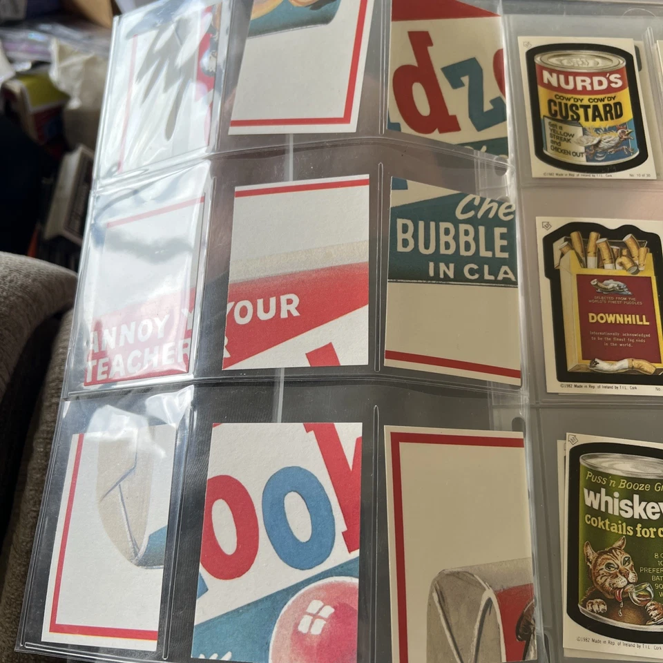1982 1985 Rare Topps Wacky Packages Irish UK Complete Sticker Card Set 30/30 NM - Image 2 of 4