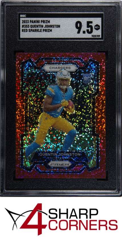 Quentin Johnston Panini Prizm #353 Red Sparkle