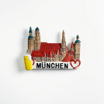 Munich Refrigerator magnet 3D travel  Resin Souvenir