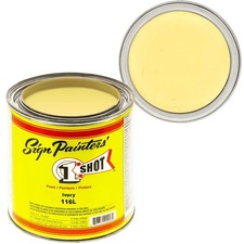 1 Shot Lettering Enamel Ivory 116L   4oz Pinstriping Paint