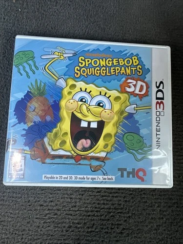 SpongeBob SquigglePants 3D (Nintendo 3DS, 2011) Complete CIB Tested Free Ship