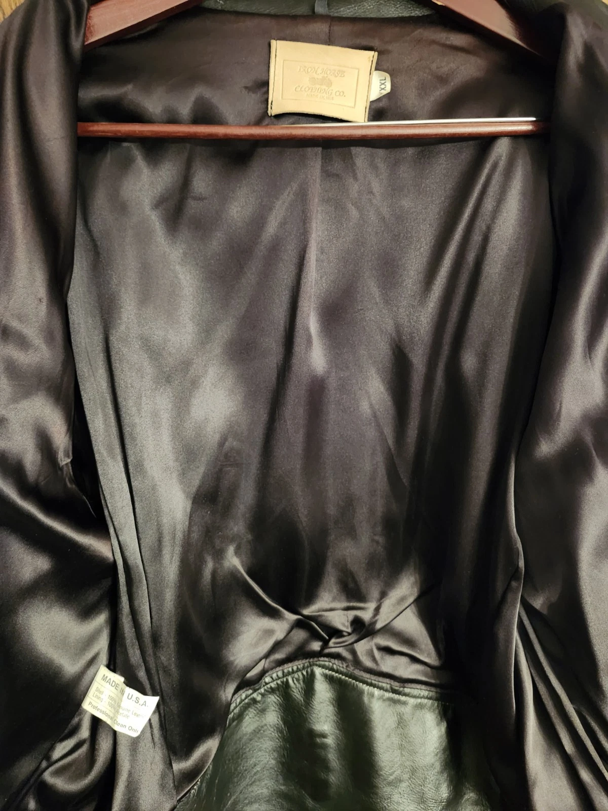 Vintage Indian Motorcycle Iron Horse Distressed Leather Jacket XXL Made In USA - product detail image 22