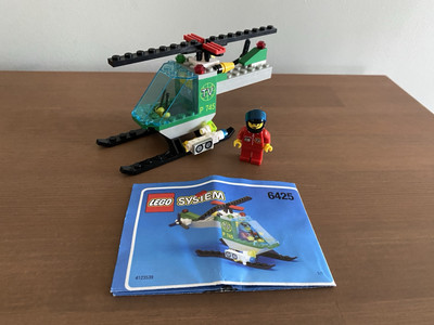 Lego System 6425 TV Chopper Helicopter 100% Complete With