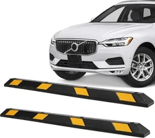 2PC 72" Rubber Parking Curb Heavy Duty Driveway Truck Floor Stopper Parking Curb
