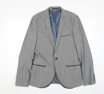 Topman Herren Blazer grau 38, klassisch formell