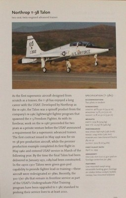 Northrop T-38 T38 T 38 Talon Picture Aircraft Article Vintage Detail Sheet   