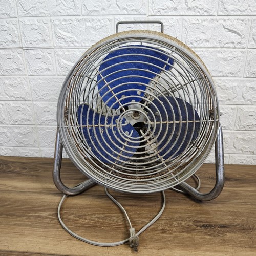 Vintage Patton High Velocity Floor Fan Chrome 3 Speed Model U2-1487 14"