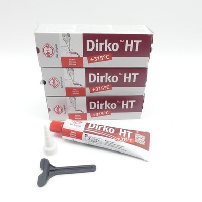 3x 70ml Elring Dirko HT Dichtmasse Dichtung Rot Silikon Tube bis +315°C
