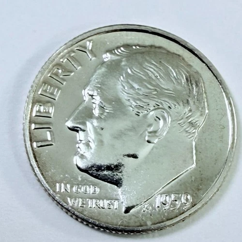 1959 Roosevelt Dime- 90% Silver- Choice Gem Proof #7271