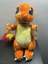 Pokemon Charmander Plush 90's Nintendo 19x17    Rare Orange Toy Vtg
