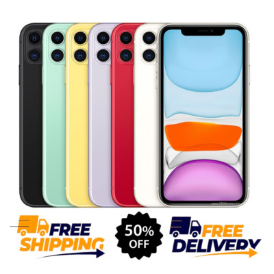 Apple iPhone 11 128GB 64GB GSM Unlocked Verizon T-Mobile Yellow Purple Red LTE