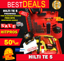 ALTAVOZ BLUETOOTH HILTI TE 5 SEMINUEVO, MANGO REFORZADO, BROCAS, ENVÍO RÁPIDO