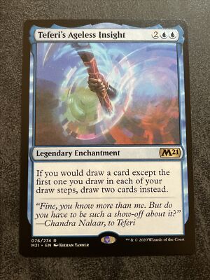 Mtg Misprint Stamp Error Oddity Teferi's Ageles Insight Blue Enchantment Rare 