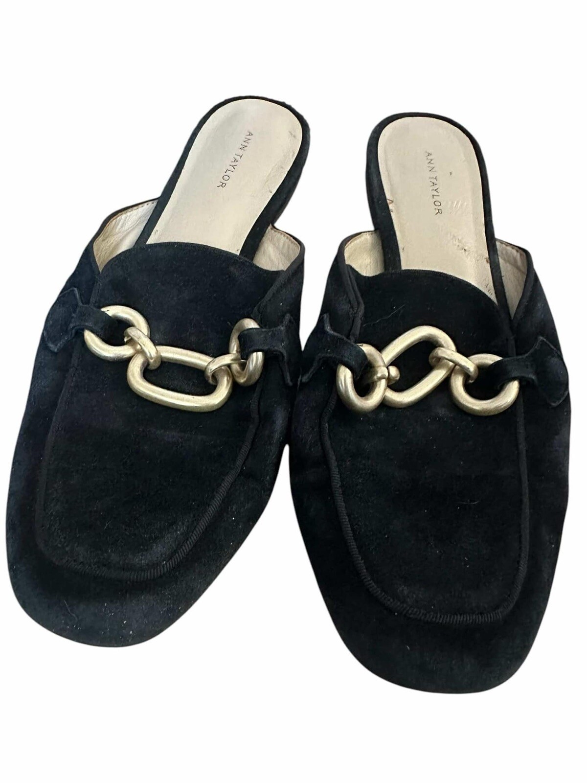 SAOLA Scarpa pantofola donna Ann Taylor catena nera suola gomma taglia 7 1 2 M