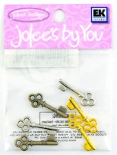 Jolee's by You Boutique Keys Metal Embellishments Gold Silver Bronze Colors