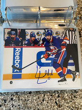 Cal Clutterbuck Signed Autographed New York Islanders 8X10 Photo