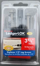 (12 Pcs) FastenMaster FMLL358-12 Ledgerlok Screw, 3-5/8", Gray