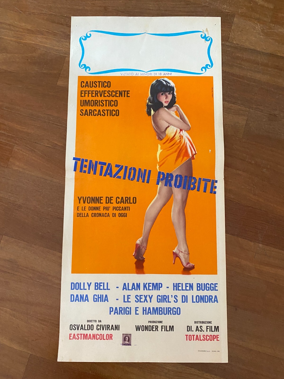 Locandina originale film Tentazioni proibite (1963) - Regia di Osvaldo Civirani