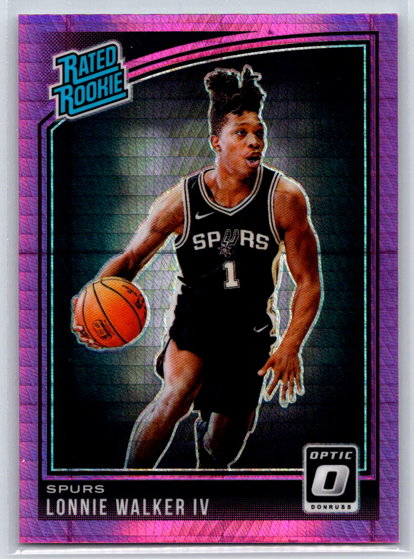 2018-19 Donruss Optic Lonnie Walker IV #174 RC Hyper Pink San Antonio Spurs