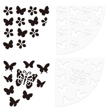 2pcs Acrylic Tie-Dye Template Painting Supplies Fan Shaped Butterfly