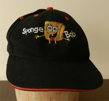 BASEBALL CAP Black Embroidered Sponge Bob Square Pants Trucker Hat