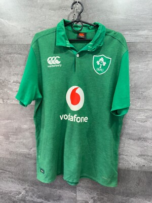 Maillot Rugby Vintage Irlande Canterbury – Sponsor Vodafone, Taille M, état Très Bon
